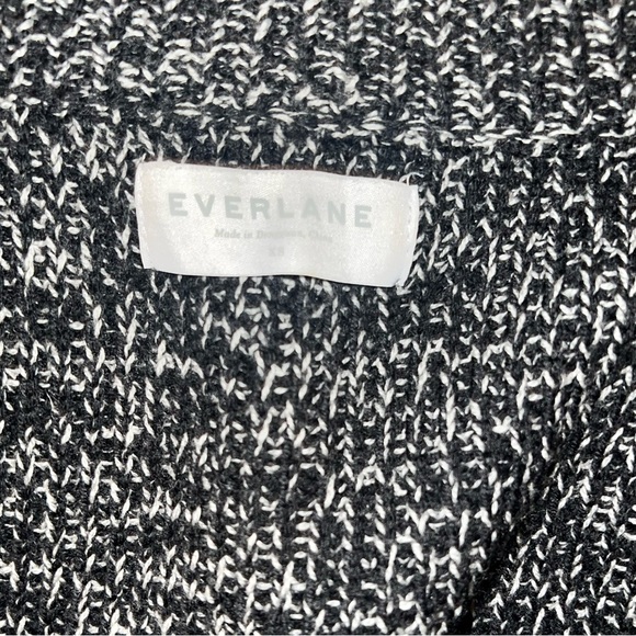 100% Wool Everlane Black and White Zip-Up Sweater size XS - Picture 4 of 8